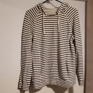 Nautical Striped Hooded Sweatshirt